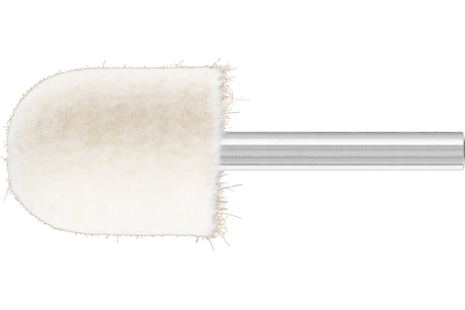 Picture of Pferd Felt Point, 1" x 1-1/4, Cylindrical Shape Radius End, Medium Grade, 1/4" Shank